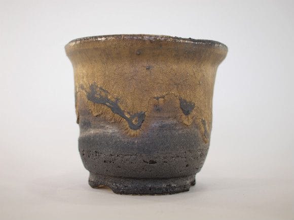 鷲ノ巣】黒金彩 植木鉢(盆栽鉢)不備有り250919-4/4 月刊「近代