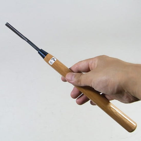 盆栽道具　長柄　彫刻刀 (丸刀)　9mm　No.658