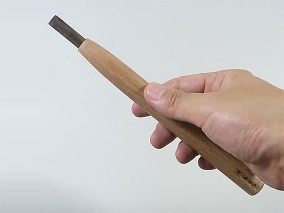 盆栽道具　ハイス鋼　彫刻刀　浅丸　刃渡り 1.5mm