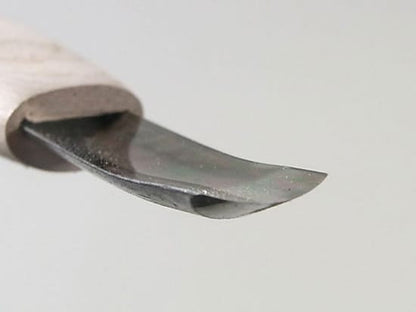 盆栽道具　ハイス鋼　彫刻刀　浅丸すくい　刃渡り 1.5mm