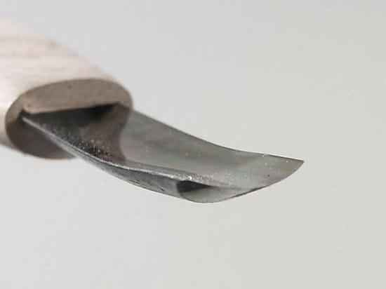 盆栽道具　ハイス鋼　彫刻刀　浅丸すくい　刃渡り 1.5mm