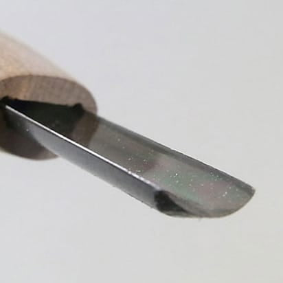 盆栽道具　ハイス鋼　彫刻刀　丸刀　刃渡り 1.5mm