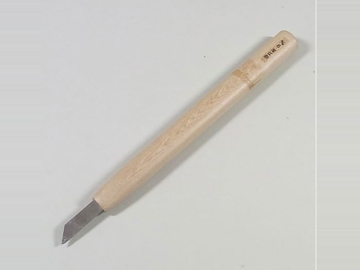 盆栽道具　ハイス鋼　彫刻刀　印刀(切り出し)　左　刃渡り 1.5mm