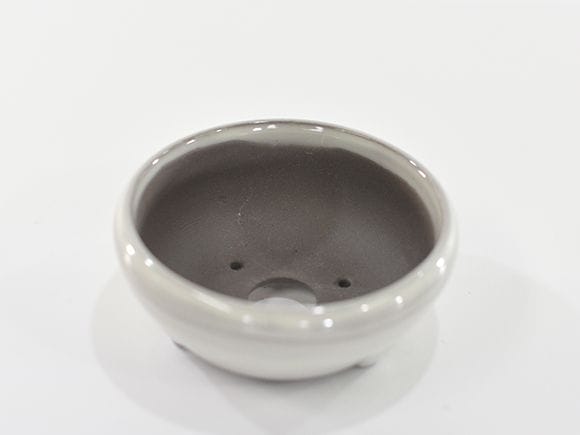 瀬戸焼 盆栽鉢【植木焼】鉄鉢 白 3号を販売｜盆栽妙 – 盆栽妙 本店