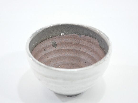 【盆栽鉢】白粉引 おわん型 丸 4号