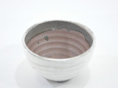 【盆栽鉢】白粉引 おわん型 丸 4号