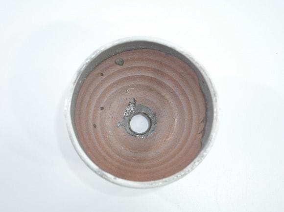 【盆栽鉢】白粉引 おわん型 丸 4号