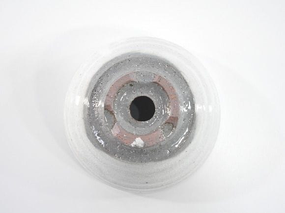 【盆栽鉢】白粉引 おわん型 丸 4号
