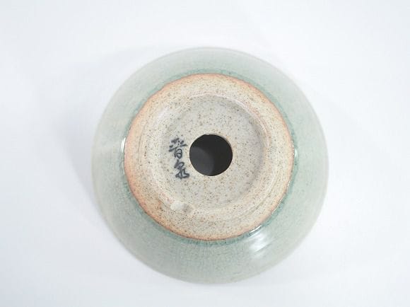 【瀬戸焼】【盆栽鉢】切立丸鉢 灰釉 4.5号