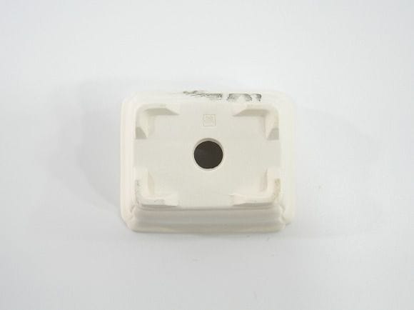 瀬戸焼【盆栽鉢】磁器 山水画 隅入り 3.5号