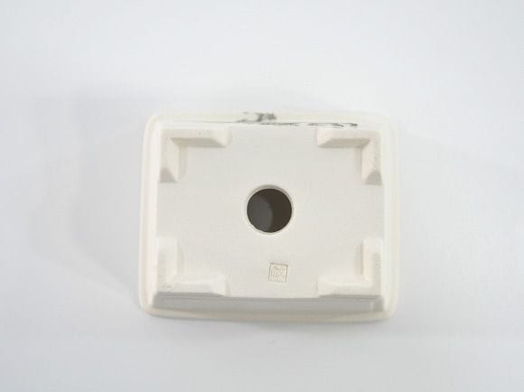 瀬戸焼【盆栽鉢】磁器 山水画 撫で角 3.5号
