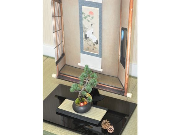 ミニ掛け軸 松竹梅鶴亀を販売｜盆栽妙 – 盆栽妙 本店