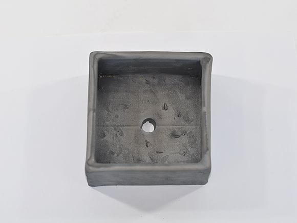 いぶし正角【6号】【山野草鉢】【信楽焼】