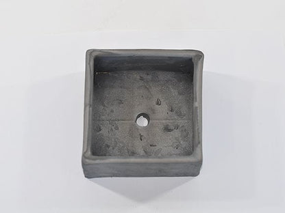 いぶし正角【6号】【山野草鉢】【信楽焼】