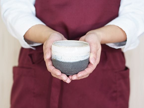 【信楽焼】【植木鉢】黒泥モダン丸鉢