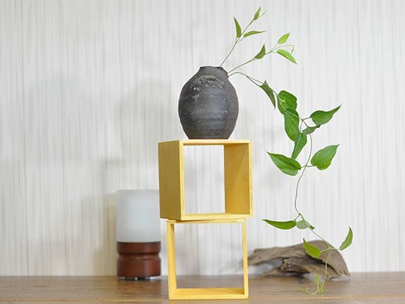 窯変の花瓶　高さ30cm 一輪挿し】窯変破れ花入｜盆栽妙 – 盆栽妙 本店