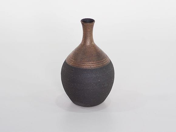 つる首　一輪挿し 楽天市場】【アウトレット】藍染花柄ツル首 一輪挿し 花瓶 [9.5×H17