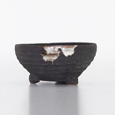 【信楽焼】【植木鉢】藤久 手造り鉢 浅型 4号