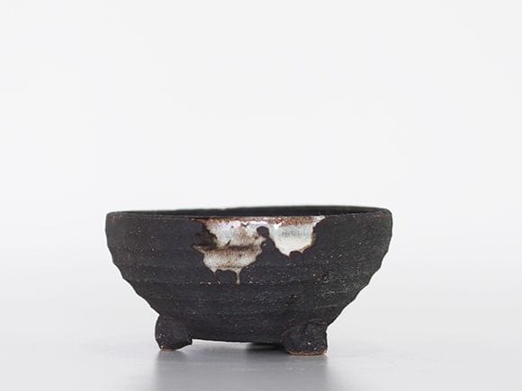 【信楽焼】【植木鉢】藤久 手造り鉢 浅型 4号