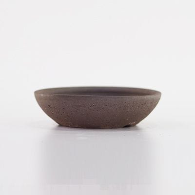 【山野草鉢】茶 浅型 4号