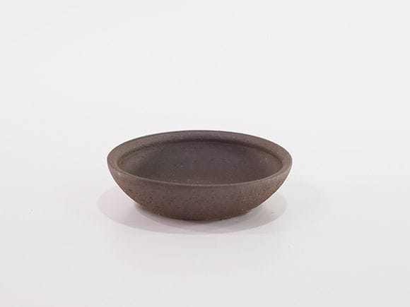【山野草鉢】茶 浅型 4号