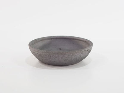 【山野草鉢】浅型 グレー 5号