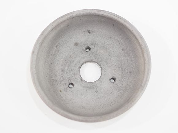 【山野草鉢】浅型 グレー 5号