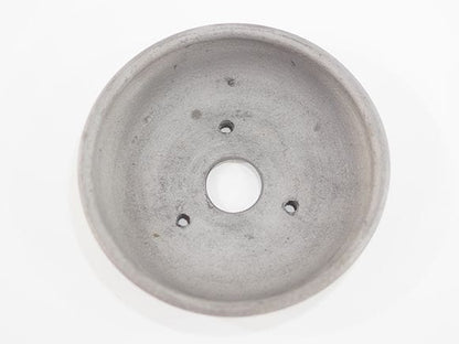 【山野草鉢】浅型 グレー 5号