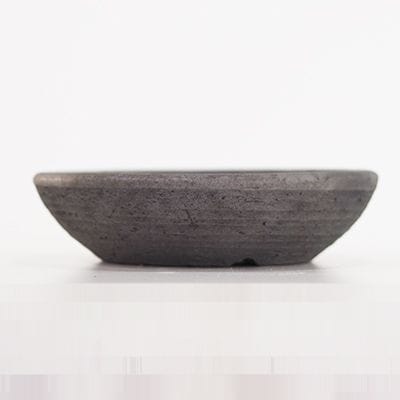 【山野草鉢】浅型 グレー 6号