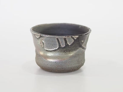 【山野草鉢】鉄釉 ソリ浅 3号 幅10.5cm×高さ7cm