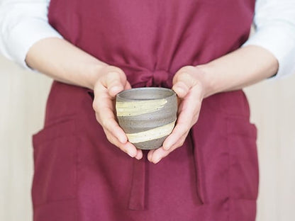 【盆栽鉢】刷毛目 丸 2.5号 幅8cm×高さ7cm