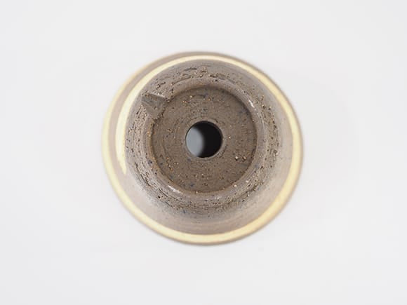 【山野草鉢】刷毛目 浅 4号 幅12cm×高さ6.5cm