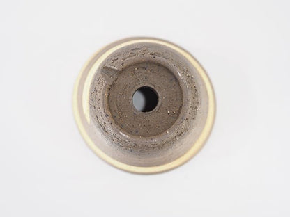【山野草鉢】刷毛目 浅 4号 幅12cm×高さ6.5cm