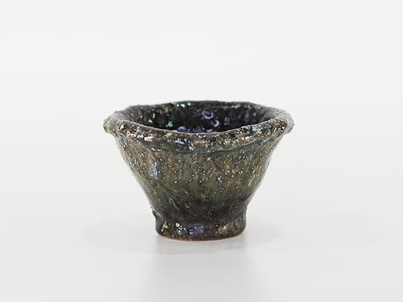 山野草鉢】青窯変手ひねり 3.5号 幅10.5cm×高さ7cm｜盆栽妙 – 盆栽妙 本店