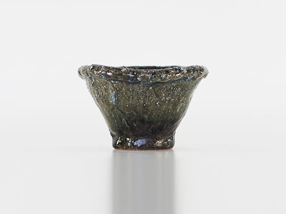 山野草鉢】青窯変手ひねり 3.5号 幅10.5cm×高さ7cm｜盆栽妙 – 盆栽妙 本店