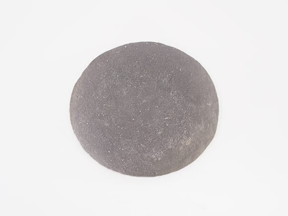 【山野草鉢】黒いぶし手作り 楕円 4.5号 幅14.5cm×高さ1.5cm