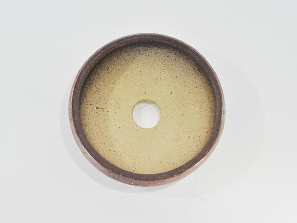 岩石 鉄鉢 茶【盆栽鉢】【6号】【信楽焼】