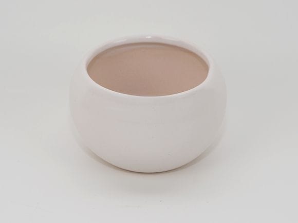 万古焼 白 3.5号 1504-WY 幅10.8cm×高さ6.8cm