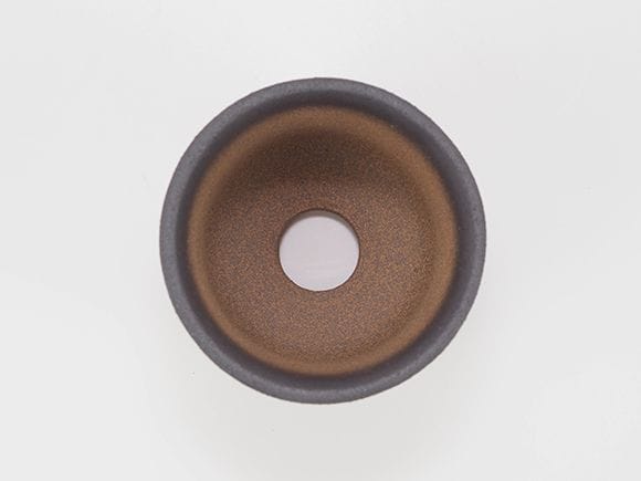 万古焼 黒吹 3.5号 尻丸 幅11cm×高さ8.5cm