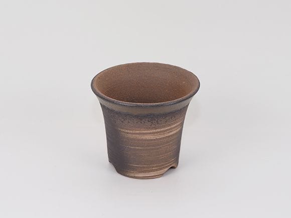 盆栽鉢 万古焼 金吹 3.5号 ラッパ 幅11cm×高さ9cmを販売｜盆栽妙