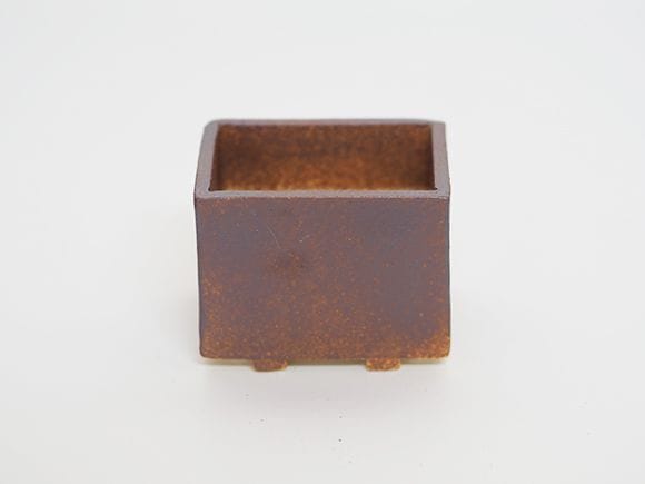 万古焼 茶 2.5号 長角 小 幅8.5cm×高さ6.5cm