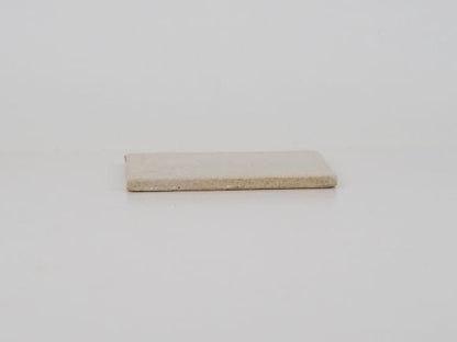万古焼 白 2.5号 長角陶板 小 幅8.5cm×奥行6.5cm