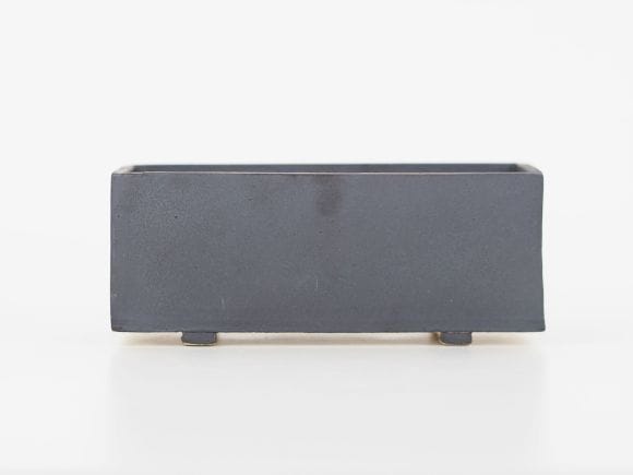 盆栽鉢 万古焼 黒 5号 長角中 幅16.5cm×高さ6.5cmを販売｜盆栽妙