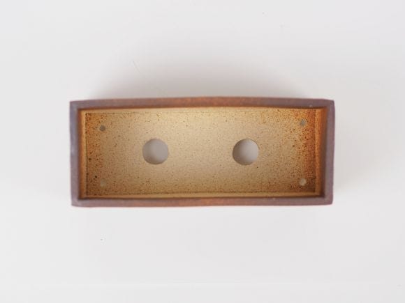万古焼 茶 5号 長角 中 幅16.5cm×奥行6.5cm×高さ6.5cm