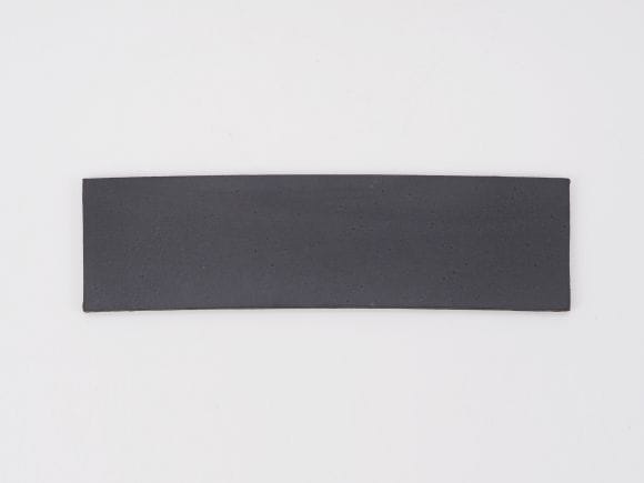 万古焼 黒 7.5号 長角陶板 大 幅23.3cm×奥行6.5cm×高さ0.5cm