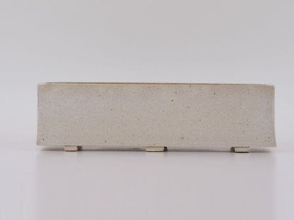 万古焼 白 7.5号 長角 大 幅23.3cm×奥行6.5cm×高さ6.5cm