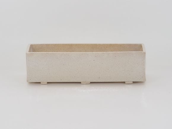 万古焼 白 7.5号 長角 大 幅23.3cm×奥行6.5cm×高さ6.5cm