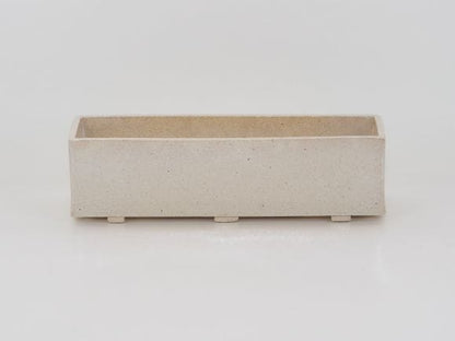 万古焼 白 7.5号 長角 大 幅23.3cm×奥行6.5cm×高さ6.5cm