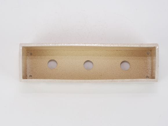 万古焼 白 7.5号 長角 大 幅23.3cm×奥行6.5cm×高さ6.5cm