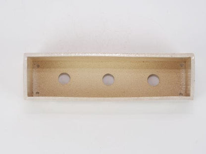 万古焼 白 7.5号 長角 大 幅23.3cm×奥行6.5cm×高さ6.5cm